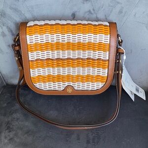 Tory Burch Multi Color Emerson Woven Adjustable Crossbody Bag